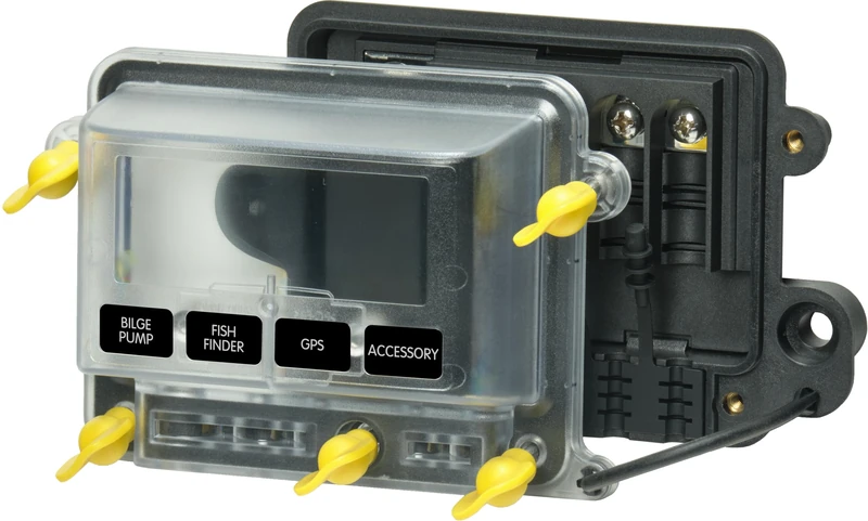 Blue Sea Systems 2356 Water-Resistant 4 Gang Common BusBar with Cover,Black