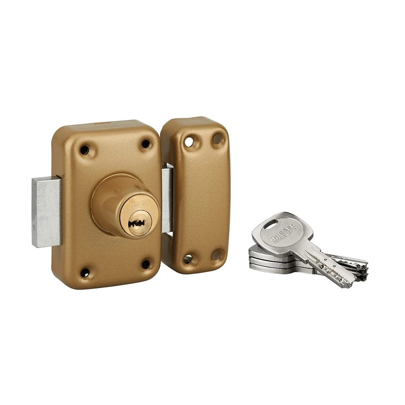 THIRARD 47620 VERROUS Glass Entry Door Locks, Gold, 60 mm
