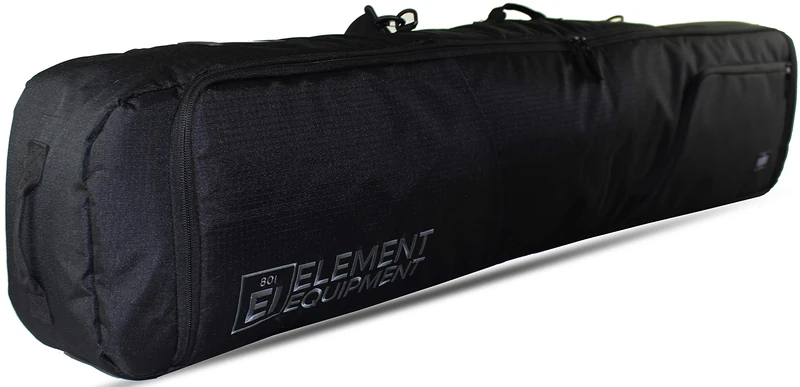 Element Equipment Deluxe Padded Snowboard Bag - Premium High End Travel Bag Black Ripstop 165