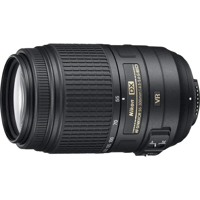 Nikon AF-S DX NIKKOR 55-300mm f/4.5-5.6G ED Vibration Reduction Zoom Lens with Auto Focus for Nikon DSLR Cameras International Version (No warranty) (Renewed)