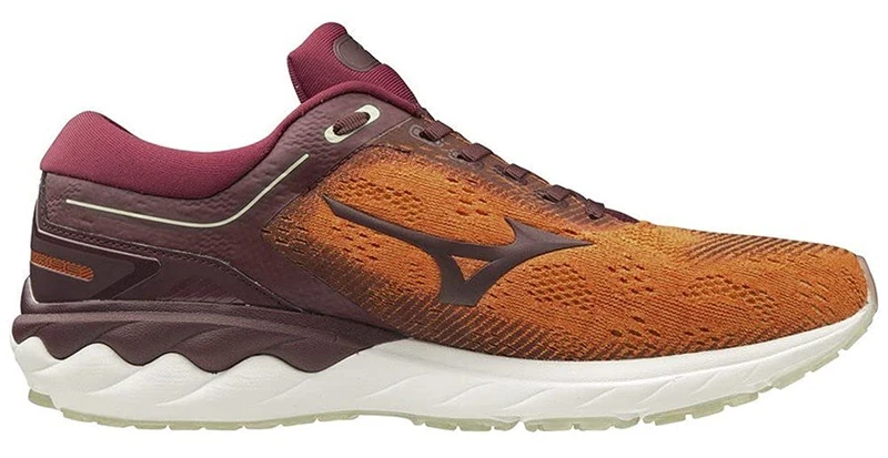 MIZUNO Wave Skyrise, Men's Running Shoes, 12.5 UK, Orange Burgundy, 9 UK
