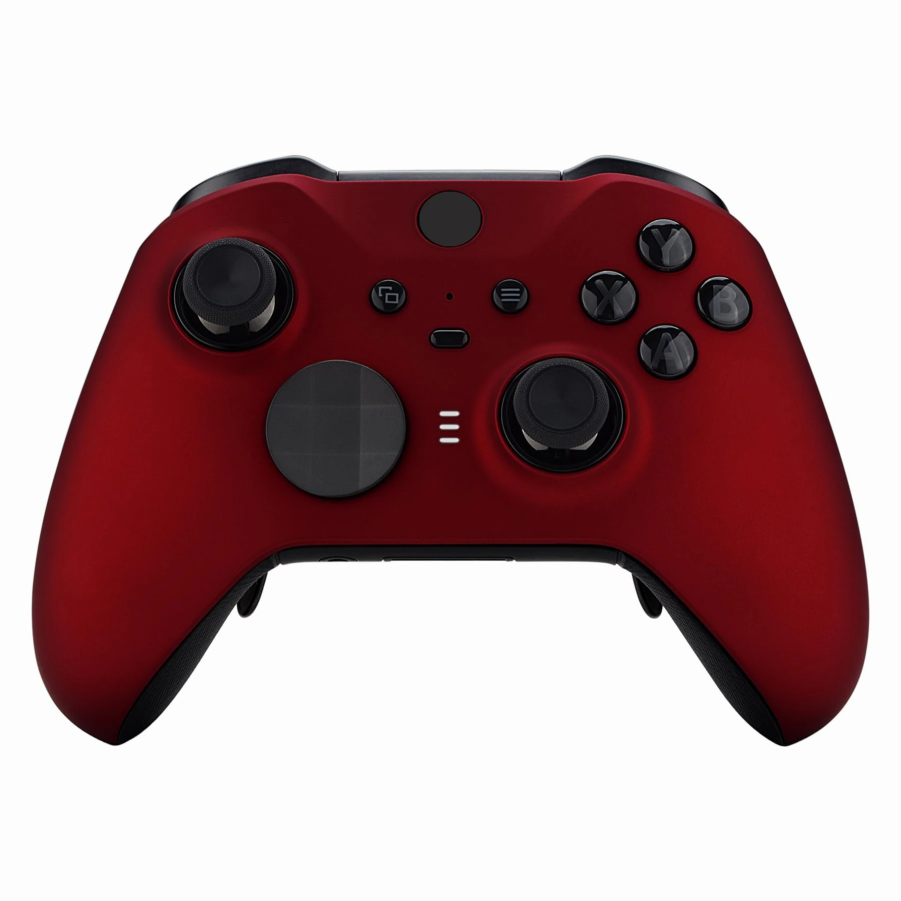 eXtremeRate Scarlet Red Soft Touch Grip Faceplate Cover, Front Housing Shell Case Replacement Kit for Xbox One Elite Series 2 Controller Model 1797 - Controller NOT Included