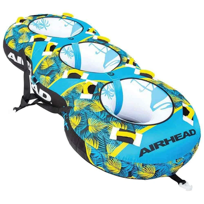 Airhead Blast, 3 Rider Towable Tube for Boating with Dual Tow Points