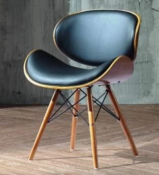 Folk Folkbury Retro Faux Leather Dining and Office Chair - Image 1