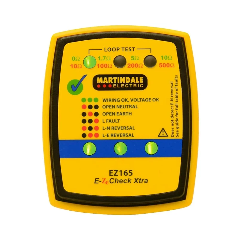Martindale EZ165 Loop Check Plug Tester, Yellow