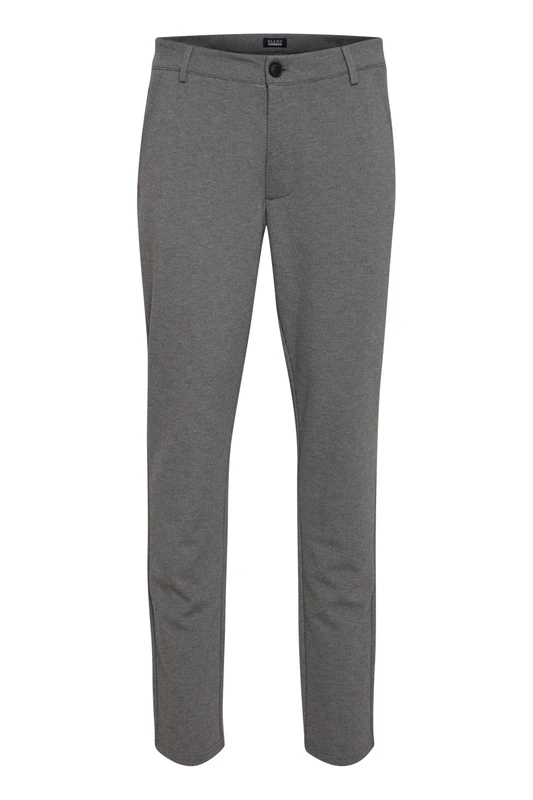 Blend BHNAPA Men's Fabric Trousers with Stretch Slim Fit, Grey (Pewter Mix (70817)), 33 W/34 L