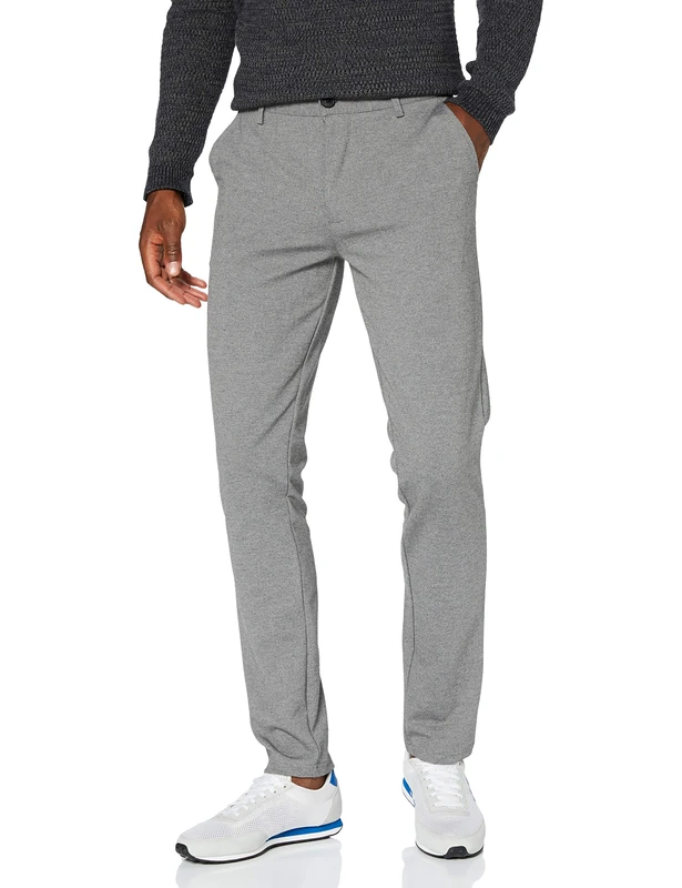 Blend Men's Performance Pants-Slim Fit-Noos, Grey (Pewter Mix (70817), 31 W/34 L