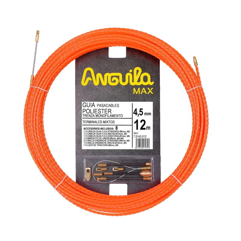 Anguila Max 7.5145.012 – Cable Guide Mixed Terminals, 12 m, Special Straight, Orange*