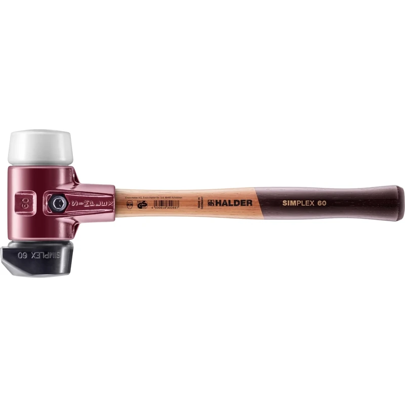 Halder USA - Simplex Mallet with Superplastic and Stand-UP Black Rubber Inserts (3027.26)
