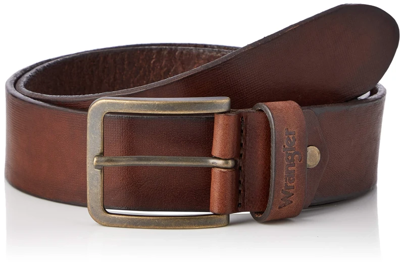 Wrangler Men's Structured Belt Jeans, Brown, 110