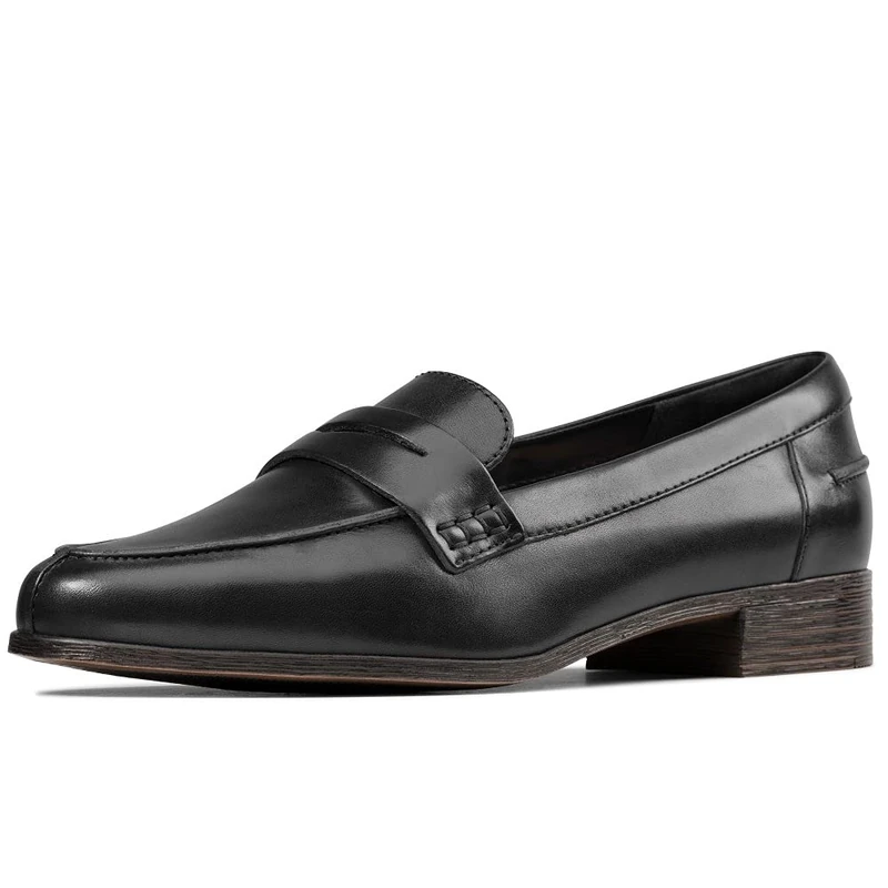 Clarks Women's Hamble Loafer, Black Patent, 4.5 UK