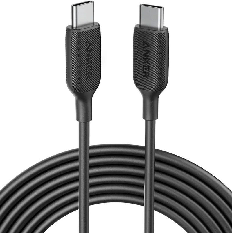 Anker USB C Cable 60W, Powerline III USB-C to USB-C Cable 2.0, for iPhone 17/16/15, iPad Pro, Samsung Galaxy, MacBook Pro,and More (10ft, Black)
