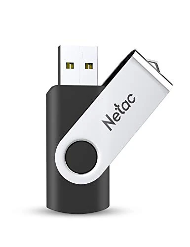 Netac 32GB USB Stick Basic USB 2.0, Over 20MB/S Read and 6MB/S Write, with Twisted Design and Temperature Resistant ABS Material, Black