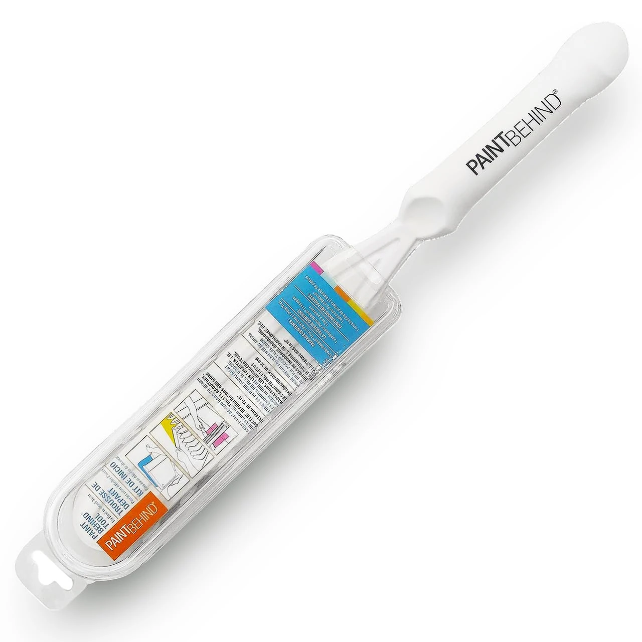 PAINT BEHIND -16 in L x 12 in W x 19 in H - Nylon Tool - Easily Hard to Reach Areas, Flat Paint Brush, Toilet Wall Painting Supplies for Home Improvement Paint Kit