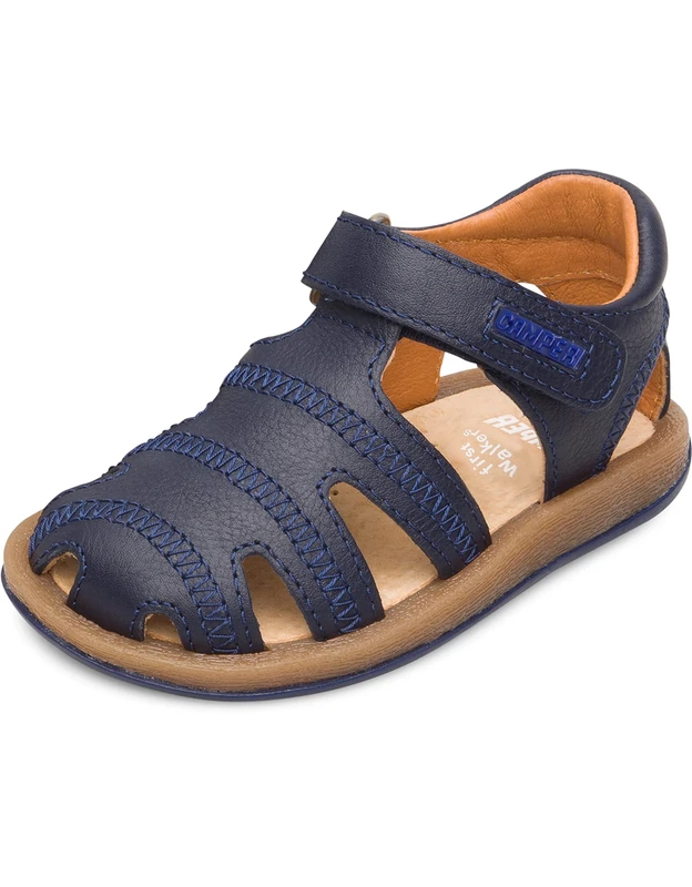 Camper Boys Bicho First Walkers 80372 Fisherman Sandal, Navy, 5.5 UK
