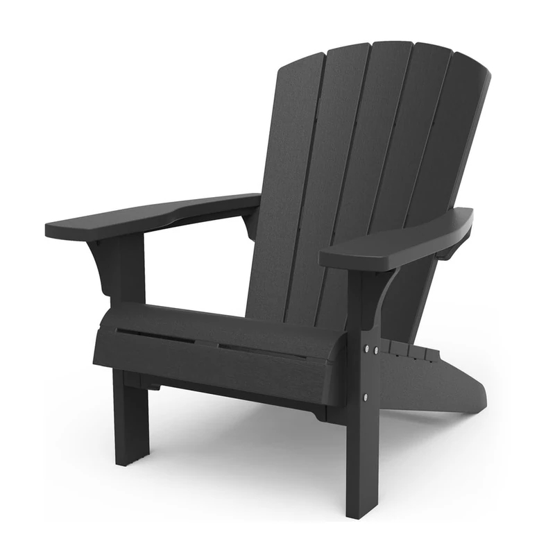 Keter Alpine Adirondack Outdoor Garden Chair - Graphite Grey