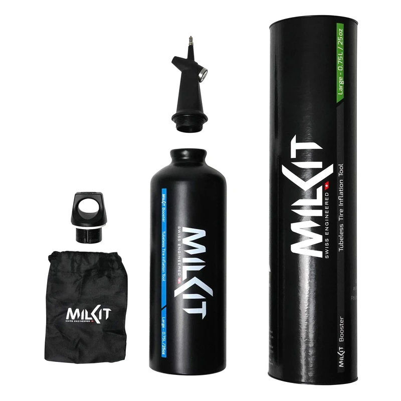 Milkit Tubeless Booster Bicycle Tyre 0.75l Co2 Cartridge Inflator Kit