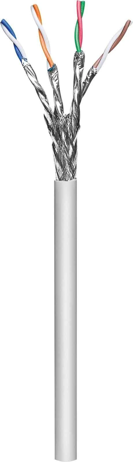 Intellinet Network Bulk Cat6a Cable, 23 AWG, Solid Wire, 305 m, Grey, Copper, S/FTP, LSZH, CPR-Dca Rated, Drum