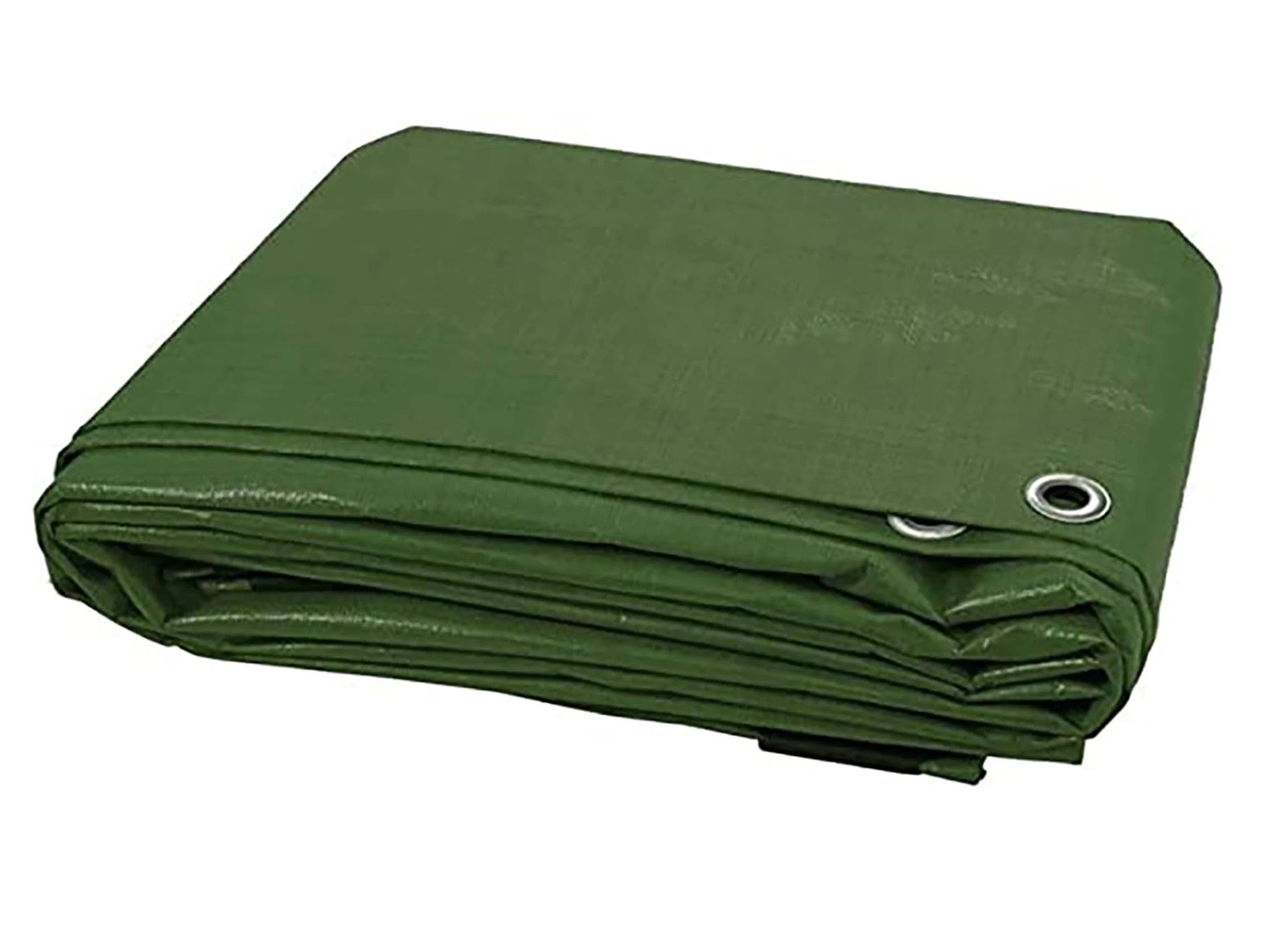 KAV 6 x 9m (20x30 FT) Green Waterproof Tarpaulin Tarpoline tarpaulins Tarp for Universal Covering Garden Furniture, Camping, Roof Caravan Building site Ground Sheet with Eyelets 120 GSM