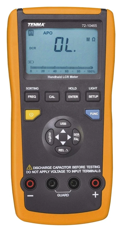 Tenma 72-10465 LCR Meter with USB Interface for Inductance, Capacitance, Resistance and Frequency