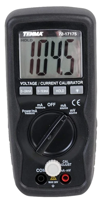 TENMA Voltage & Current Calibrator, Portable Test Instrument, 0–24mA & ±199.9mV DC, LCD Display, Carry Case – 72-17175