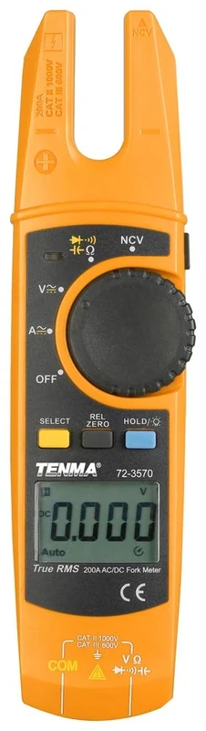 Tenma 72-3545 200 A True RMS AC/DC Digital Fork Clamp Meter