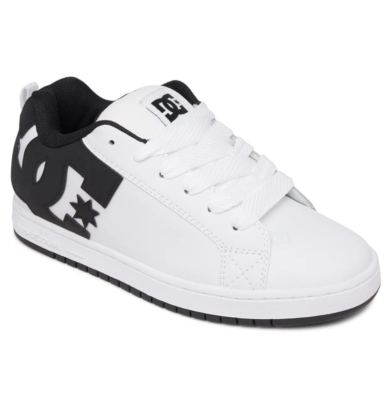 Dc Shoes Men's Court Graffik Shoe, White/Black/Black, 10 UK