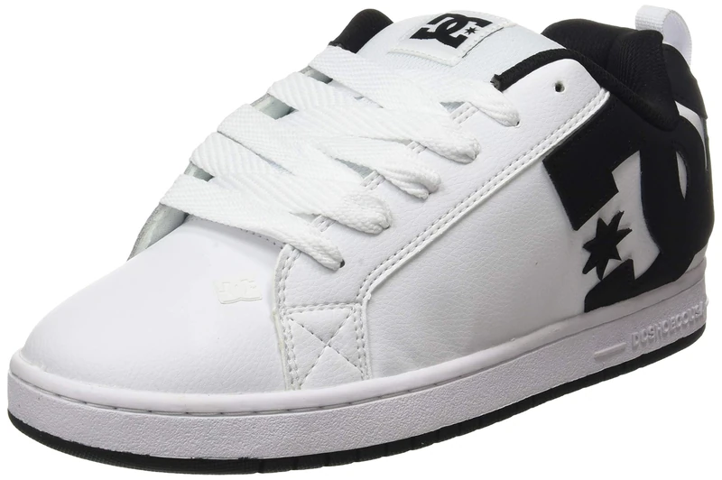 Dc Shoes Men's Court Graffik Shoe, White/Black/Black, 9 UK