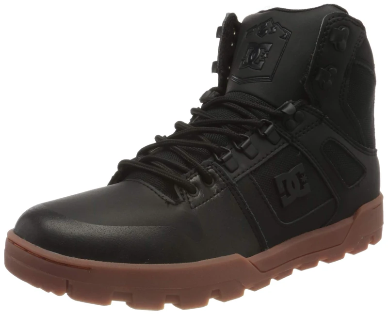 Dc Shoes Men's Pure High-top Winter Boot Sneaker, Black/Gum, 6 UK