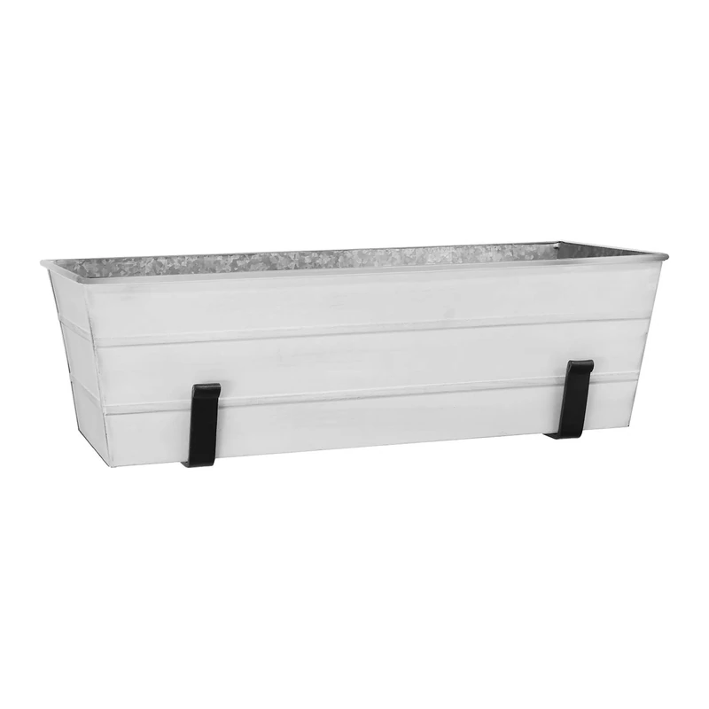 Achla Designs C-20W-WM Medium Flower Box with Brackets - White