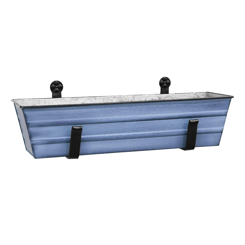 Achla Window Box and Brackets, Metal, Blue, S