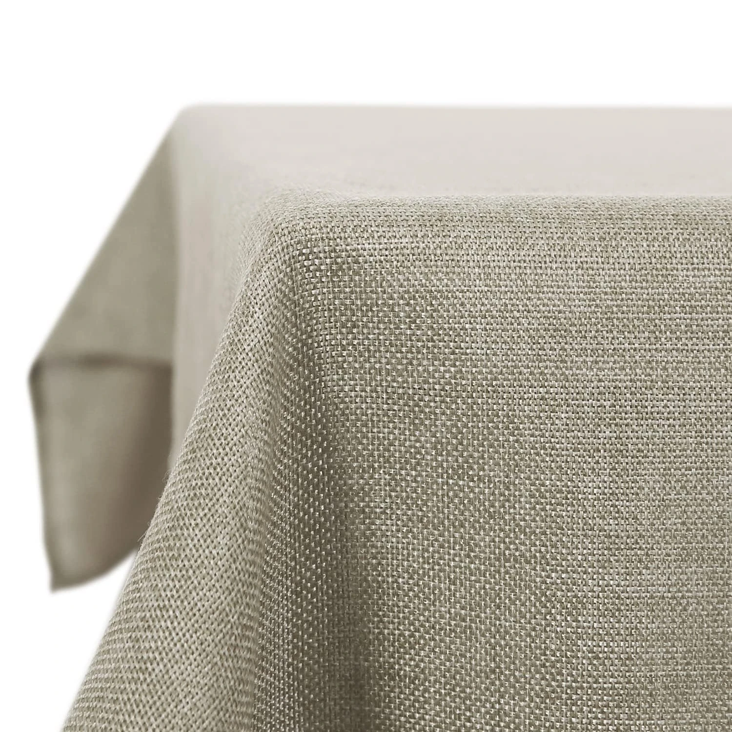 Deconovo - Waterproof Linen Effect Rectangular Tablecloth -Outdoor Table Cover for Living Room Table - 130 x 200 cm - Linen
