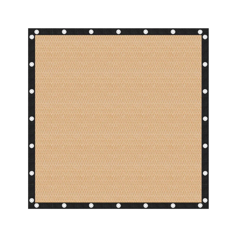 VICLLAX Sun Shade Sail Rectangle Sand 10x12 FT, UV Block Shade Cloth Fence Privacy Screen for Outdoor Patio Garden Pergola