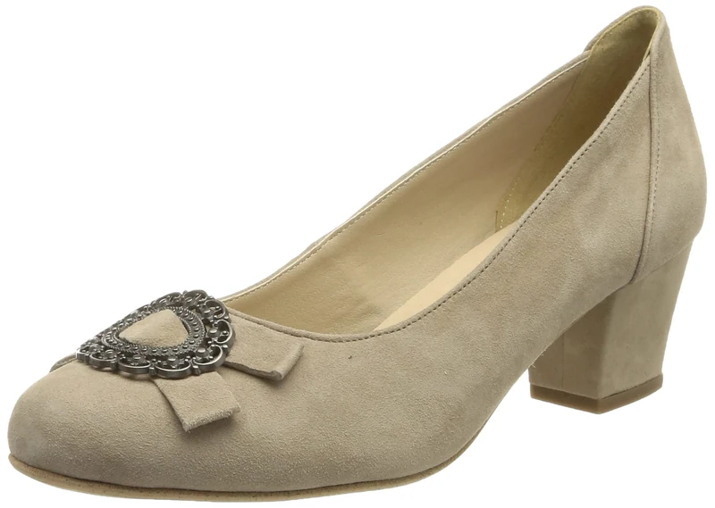 Hirschkogel Women's 3000008 Closed-Toe Pumps, Taupe, 1 UK