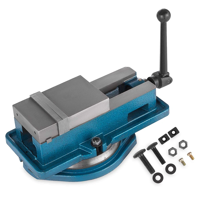 FlowerW 4 inch Precision Milling Machine Lockdown Vise 360 Scale Accu-Lock Swivel Base Clamping Vise 100mm Width