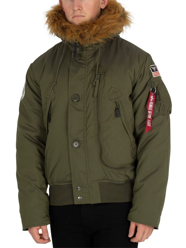ALPHA INDUSTRIES Polar Sv Men's Jacket, Green (Dark Green - 257), XS