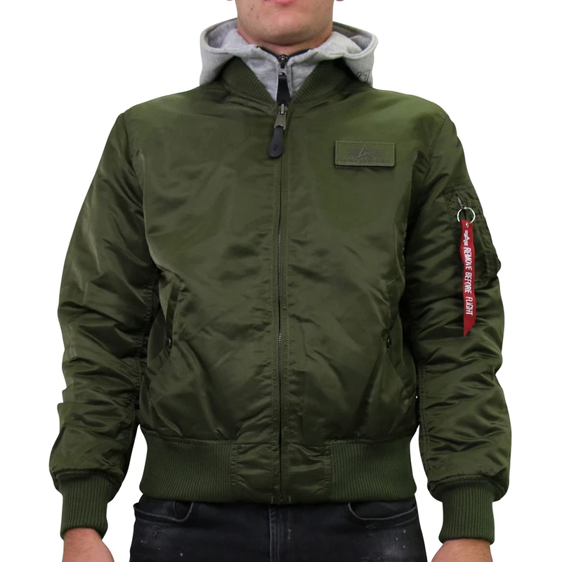 Alpha Industries MA-1 D-Tec Bomber Jacket for Men Dark Green
