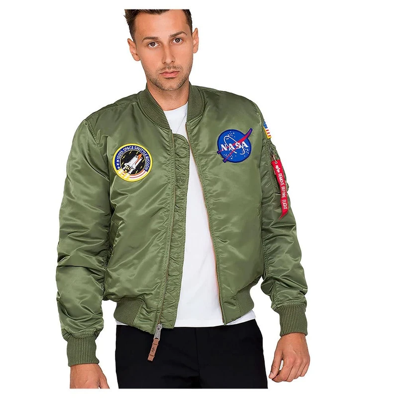 ALPHA INDUSTRIES Men's Ma-1 Vf NASA Jacket, Sage-Green, 5X-Large - Image 1