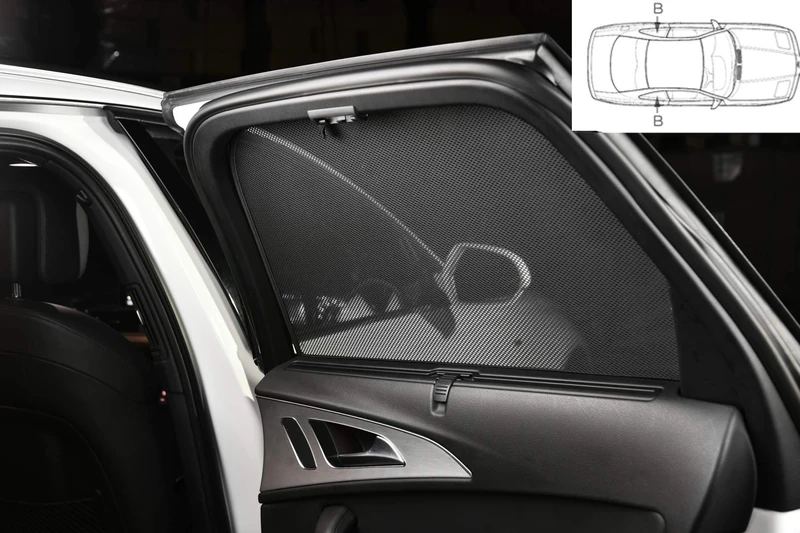 Set Car Shades (rear side doors) compatible with Toyota Auris Touring Sports 2012-2018 (2-pieces) Custom-Fit Sunshades for Cars