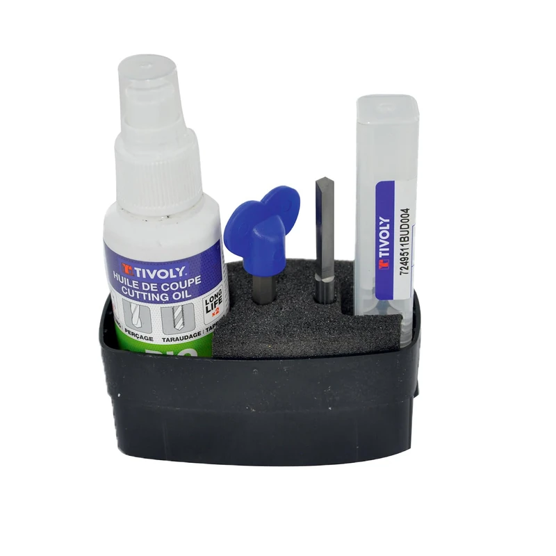 TIVOLY - Lock Destroyer Set - 1 Short Carbide Drill Ø 15/64" + Cutting Oil + Opening Key - Image 1