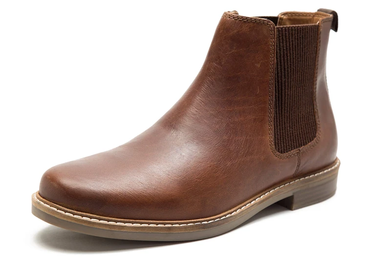 Thomas Crick Men's 'Bamford' Formal Chelsea Boots, Classic, Comfortable and Stylish Boots for Any Occasion, Made with Leather For an Effortless and Chic Look (Black/Wood)