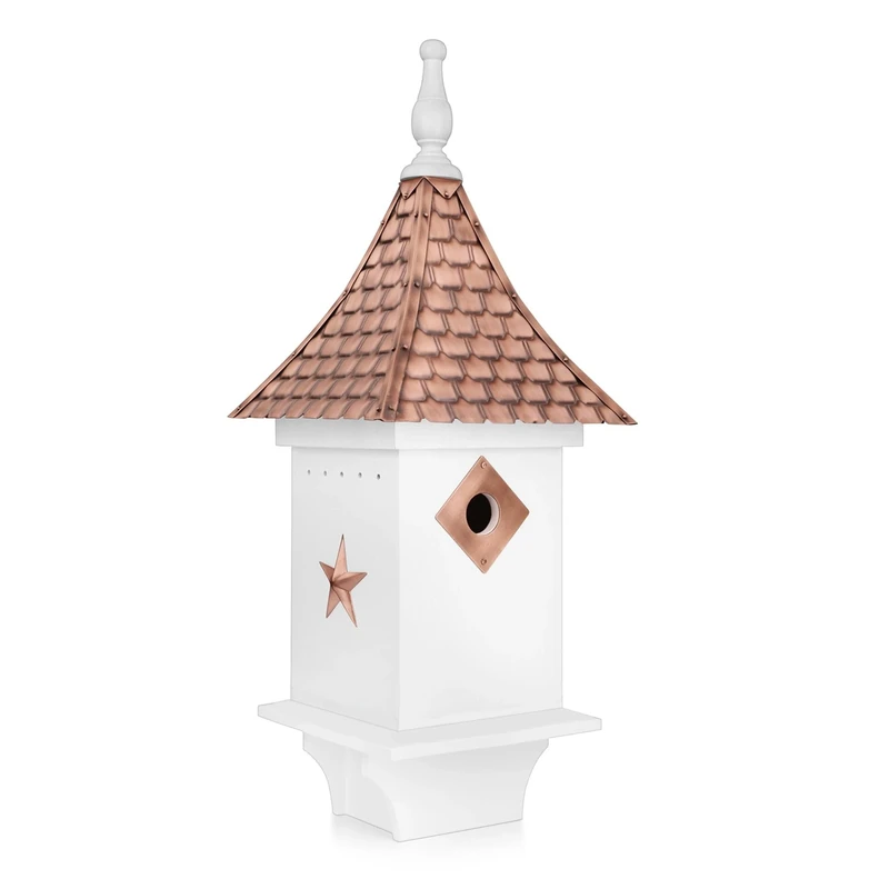 Good Directions BH201WWHT Villa White with Pure Copper Roof Bird House