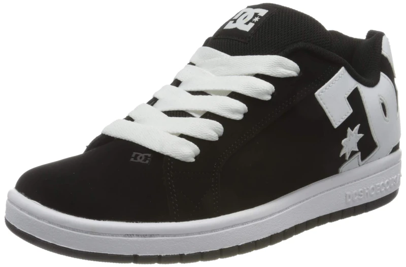 Dc Shoes Court Graffik Skate Shoe, Black/White, 11.5 UK