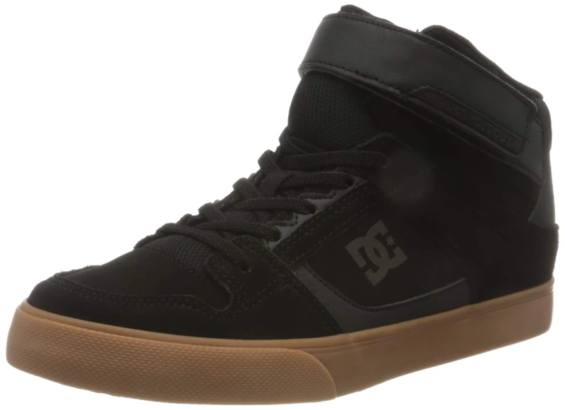 Dc Shoes Pure High-top Elastic Sneaker, Black/Gum, 4 UK