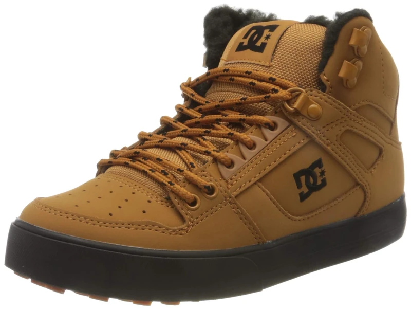 Dc Shoes Men's Pure High-top Wc Winter Sneaker, Wheat/Black, 11.5 UK
