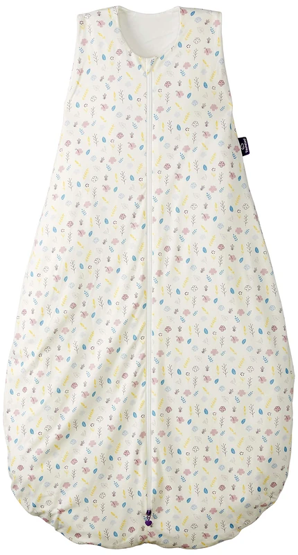 Träumeland S0200907 Summer Sleeping Bag LiebeMICH Cotton, Size 110 cm, Floral Design, Without Optical Brightener, Multi-Colour, 250 g