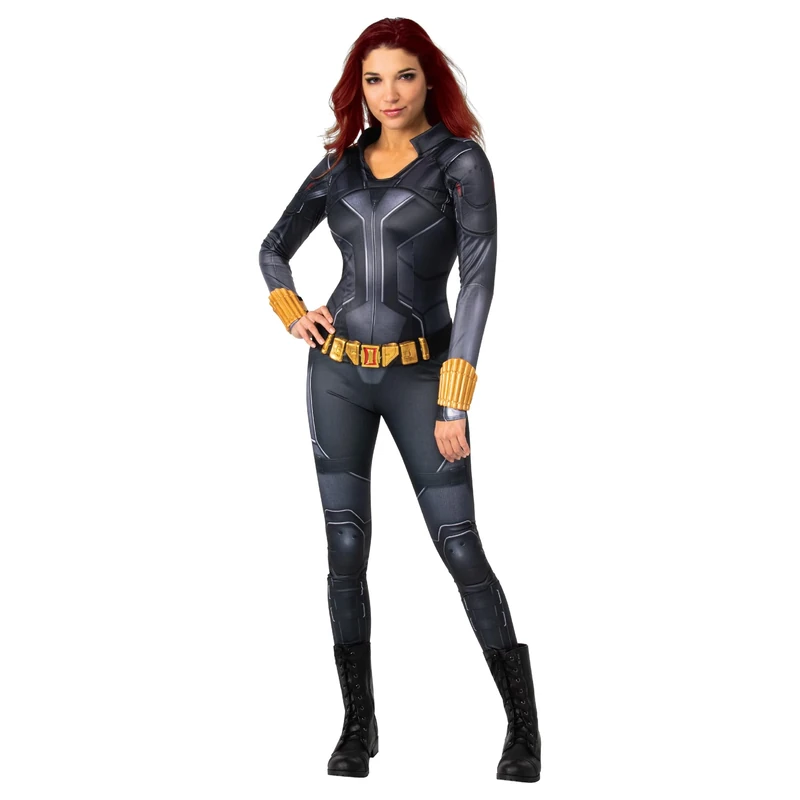 Rubies Official Marvel Black Widow Movie, Women's Deluxe Fancy Dress Costume, M Halloween Halloween, World Book Day