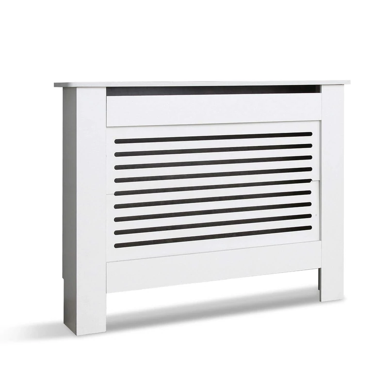 Mondeer Radiator Cover, Cabinet MDF Horizontal Modern White Decorative for Living Room Bedroom M(109cm)