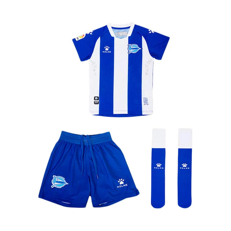 Deportivo Alavés 1st Kit Minikit, Youth Unisex, Blue-White, 12
