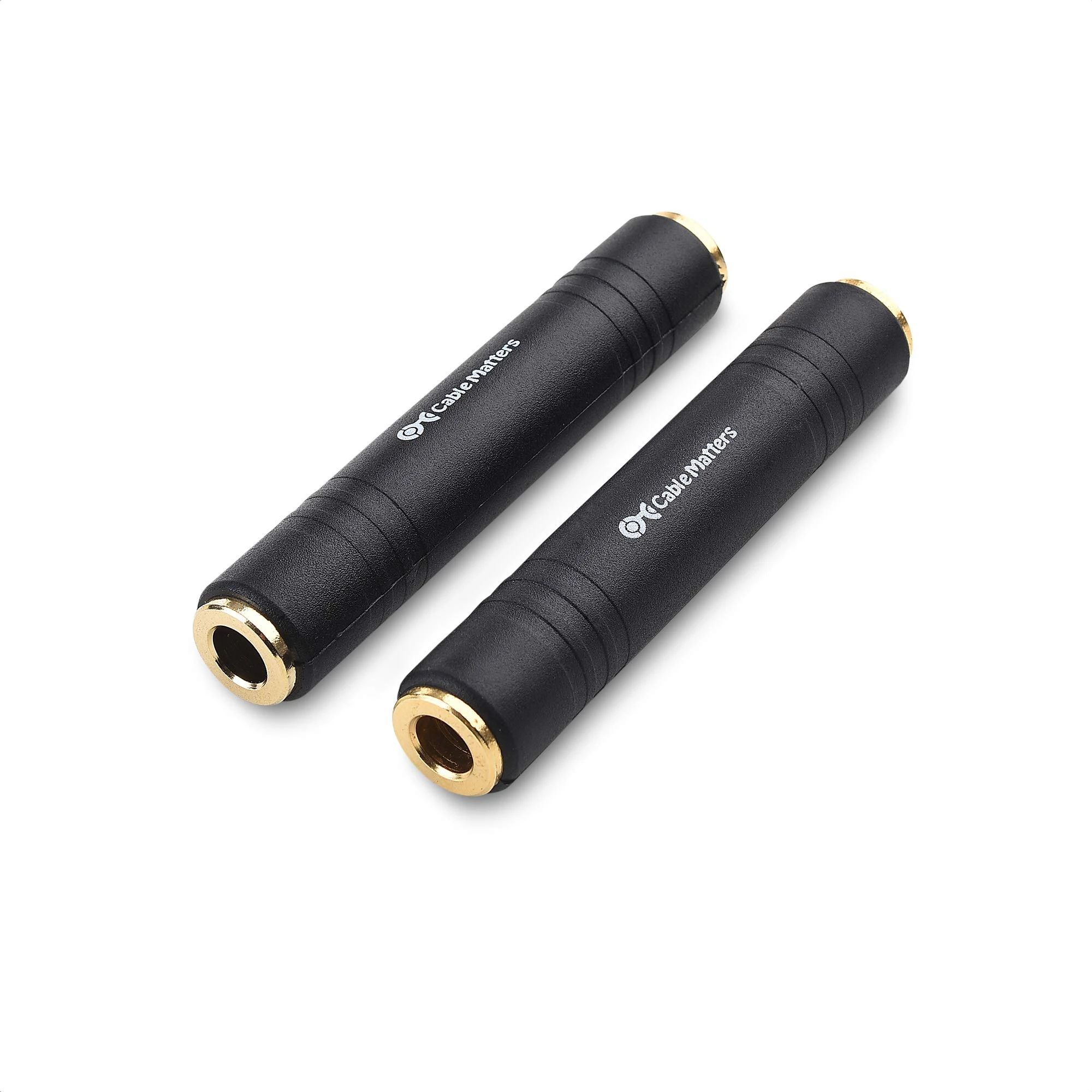 Cable Matters 2-Pack 6.35mm Coupler TRS Extension Adapter (6.35mm Female to Female Adapter)